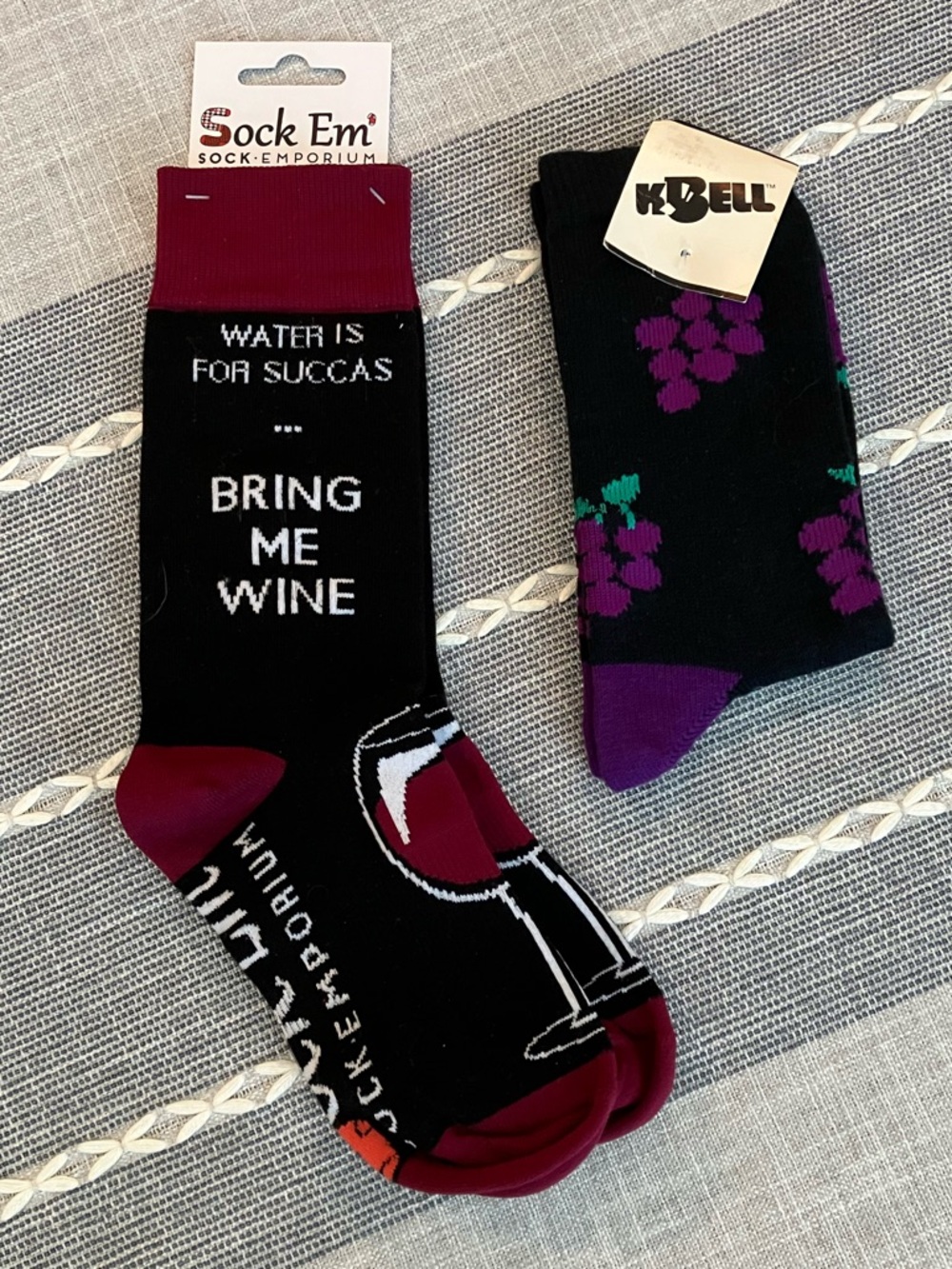 2 pair fun Wine Socks